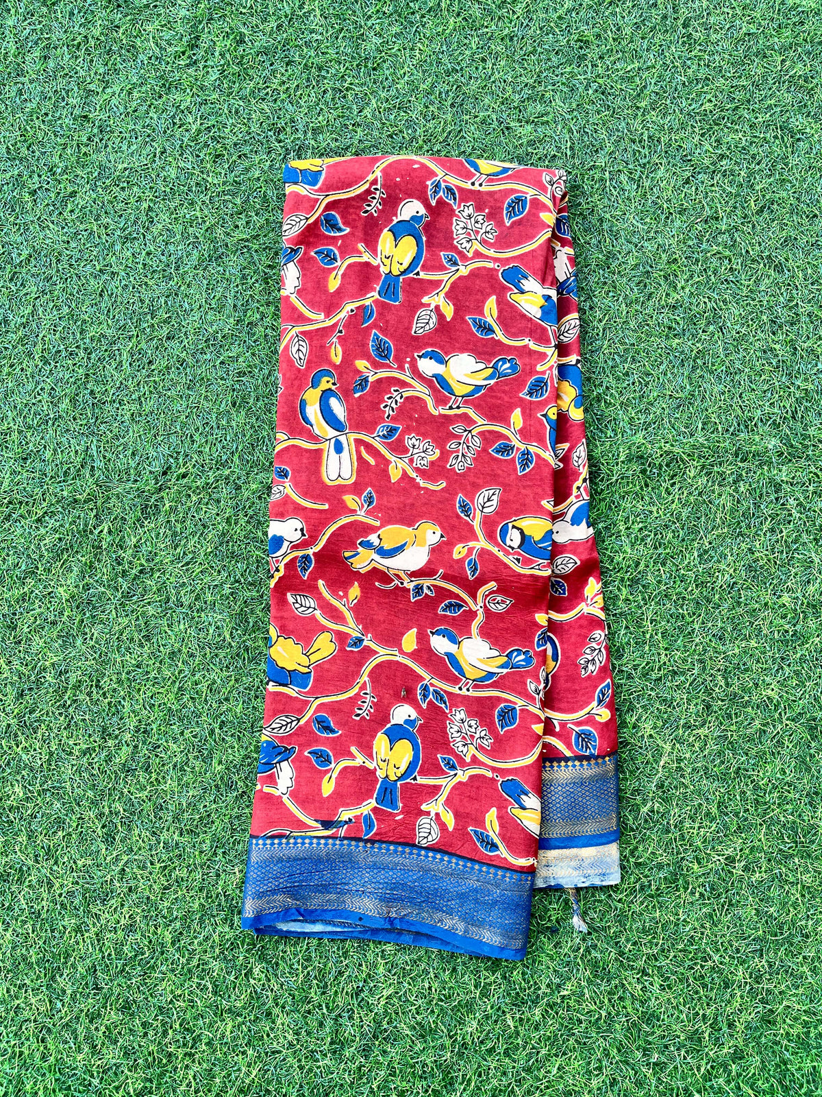 Kalamkari Chennuri Silk Nizam Border Saree-KNB-SP-M384