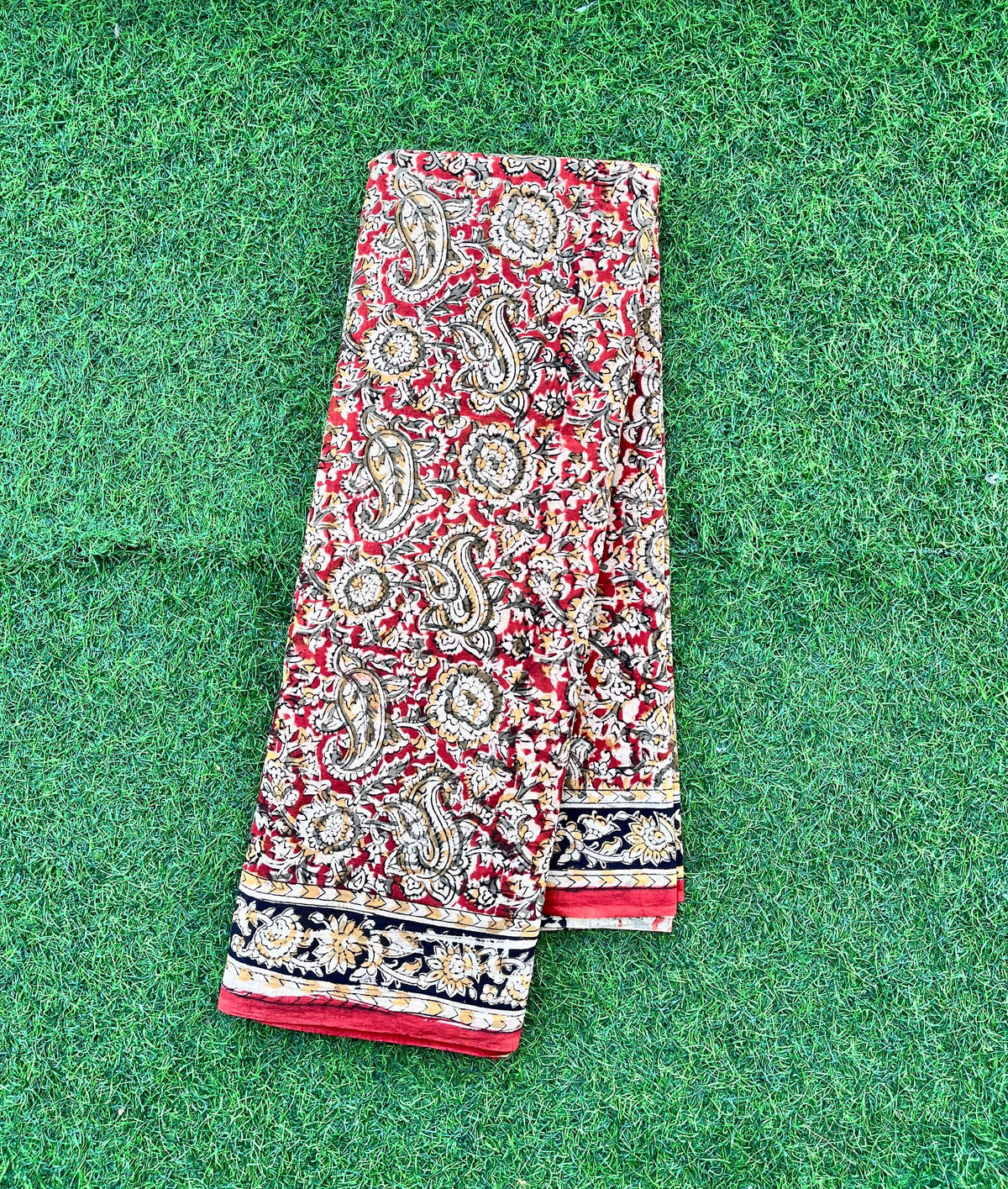 Hand Block Printed Kalamkari Saree KCH-M254