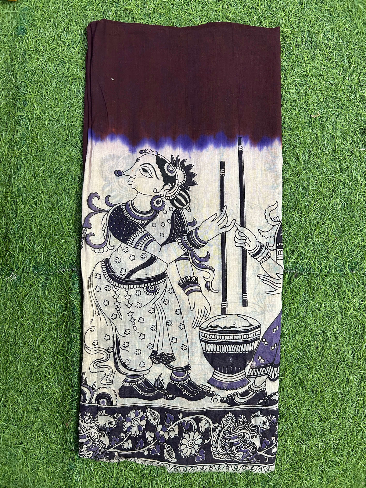 Kalamkari Tie & Dye Dupatta - KTDD-M010