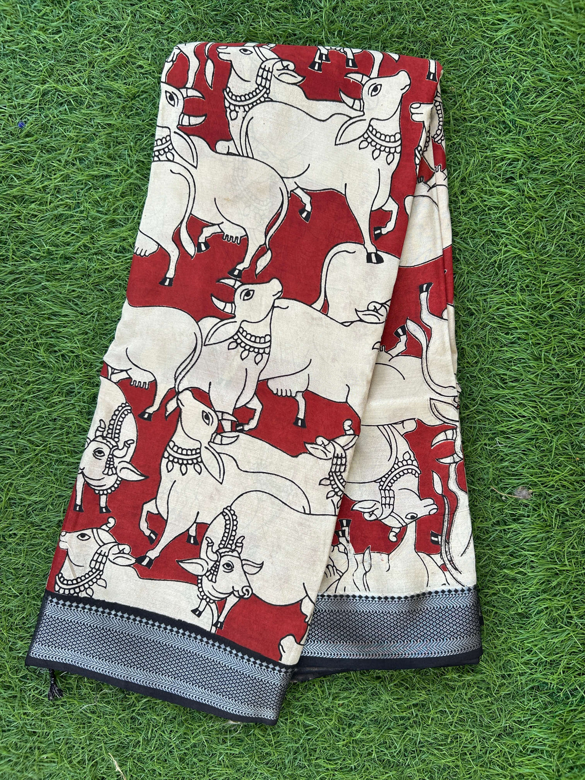 Kalamkari Chennuri Silk Nizam Border Saree-KNB-SP-M370