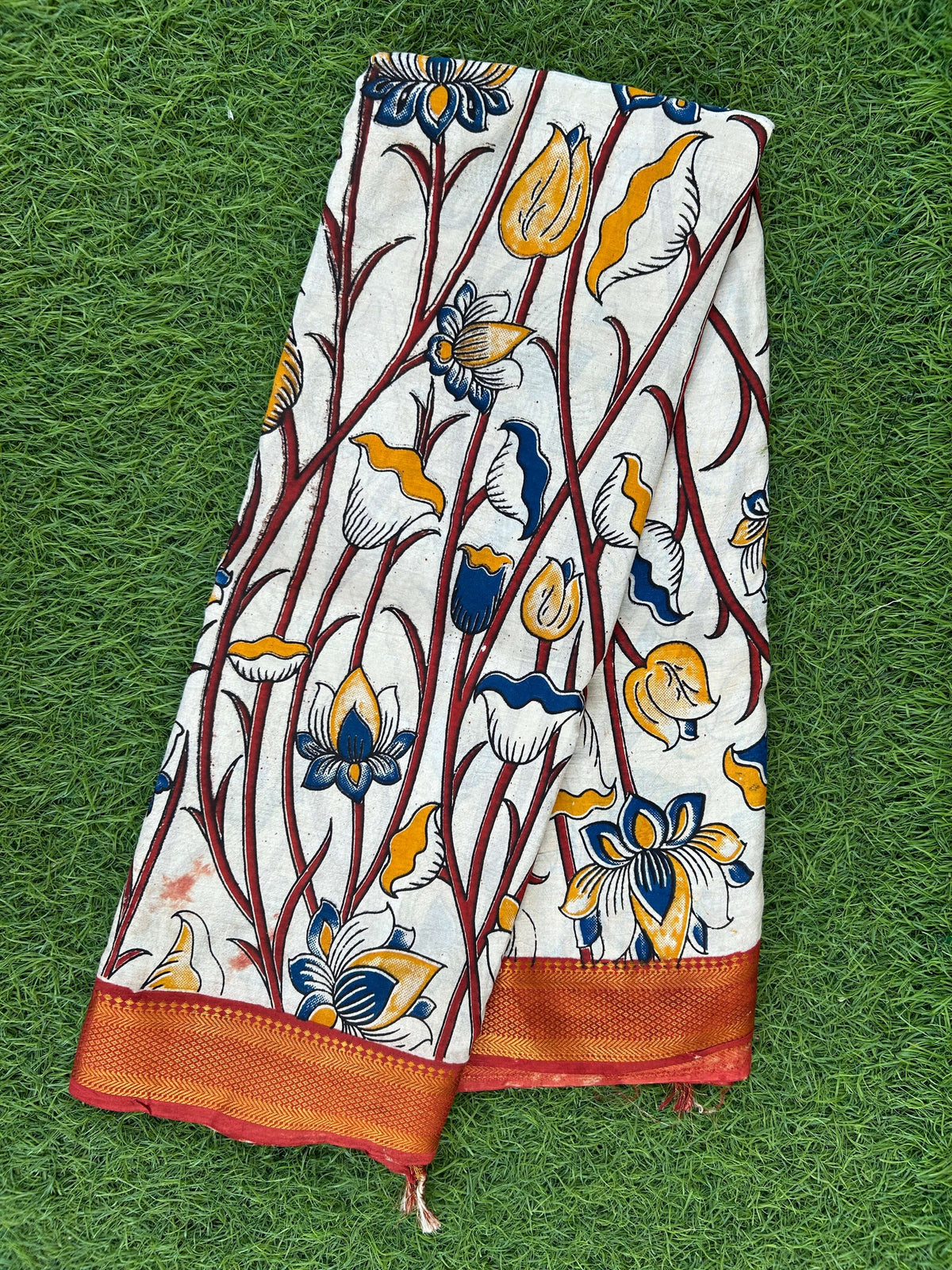 Kalamkari Chennuri Silk Nizam Border Saree-KNB-SP-M378