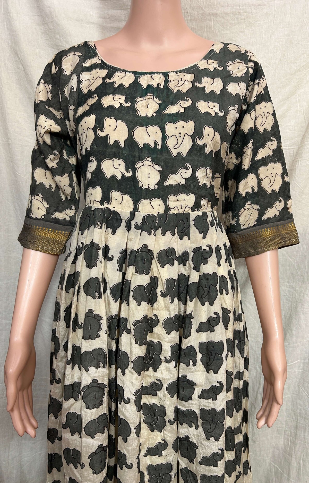 Nizam Border Chennuri Silk Long Frock -NBF-M010