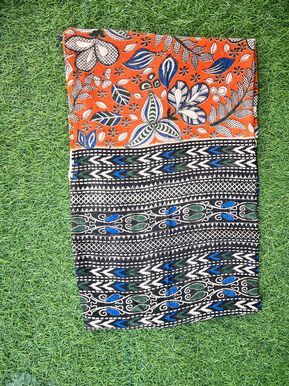 Kalamkari Cotton Screen Printed Duppata-CLRS-SCD-M048