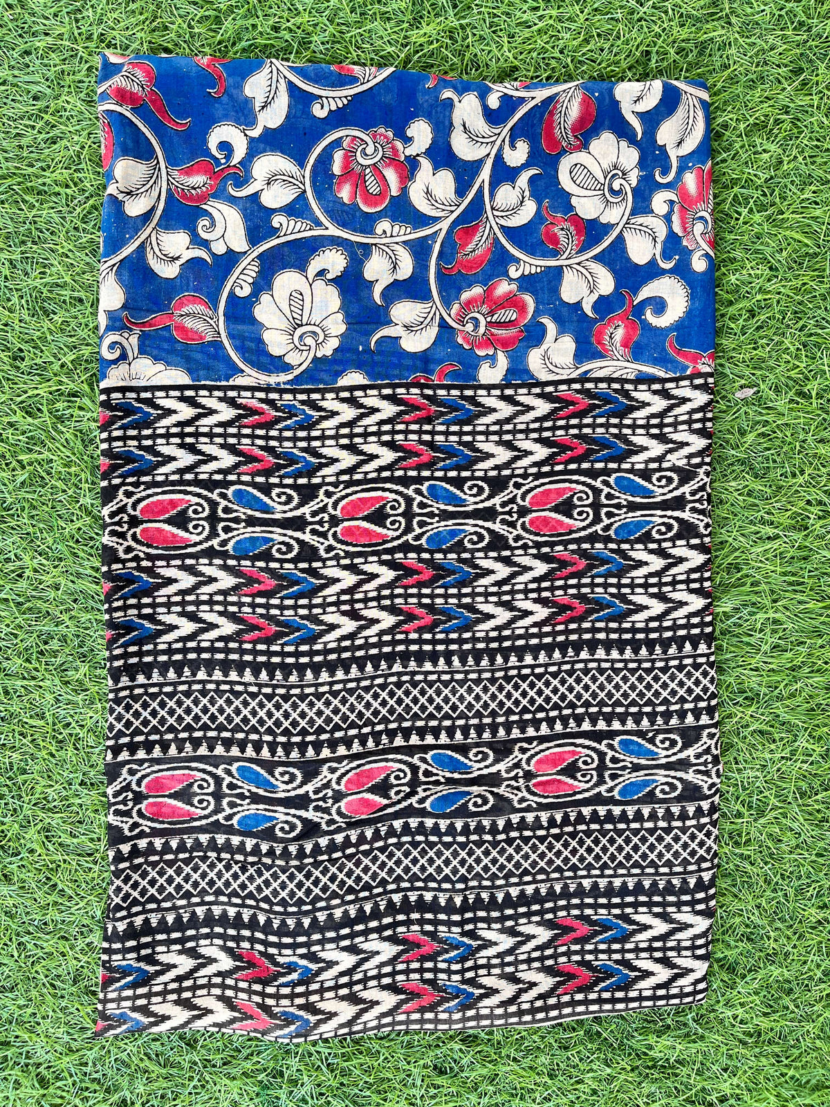 Kalamkari Cotton Screen Printed Duppata-CLRS-SCD-M058