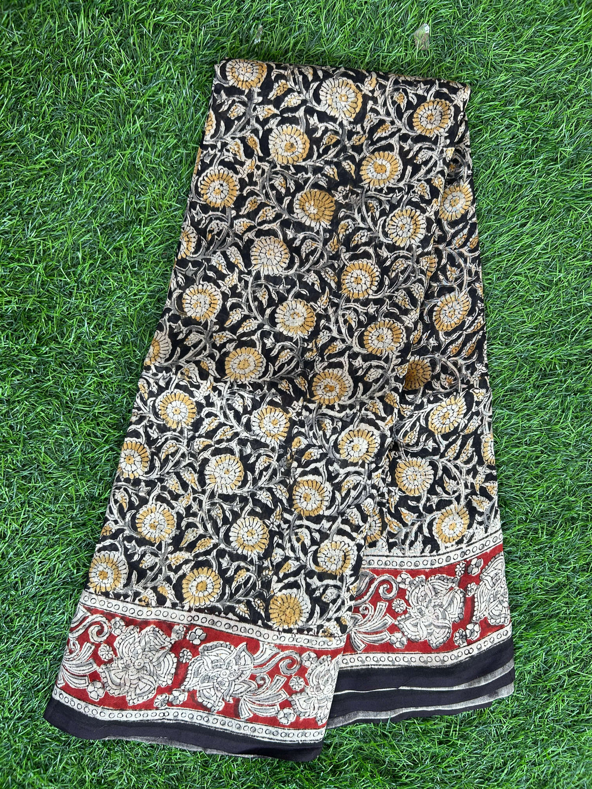 Kalamkari Chanderi Silk Saree-KCHAN-M129