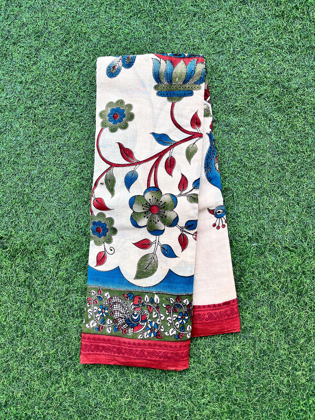 Kalamkari Cotton Border Saree-KZB-SP-M033