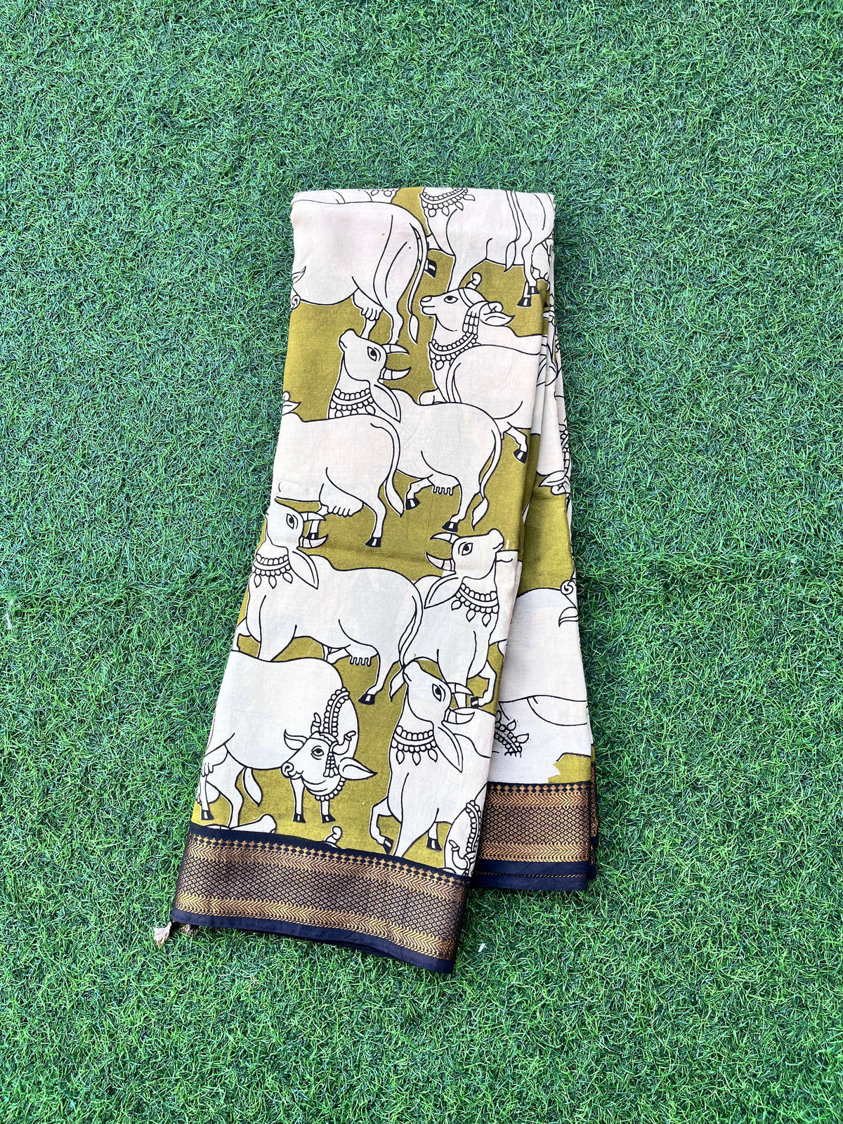 Kalamkari Chennuri Silk Nizam Border  Saree-KNB-SP-M383