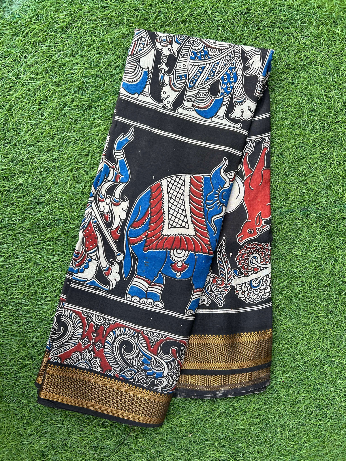 Kalamkari Chennuri Silk Nizam Border  Saree-KNB-SP-M345