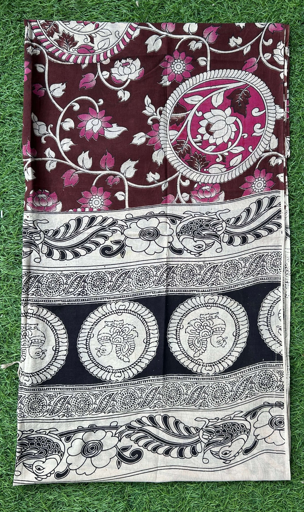 Kalamkari Cotton Screen Print Dupatta- KSPCD-M195