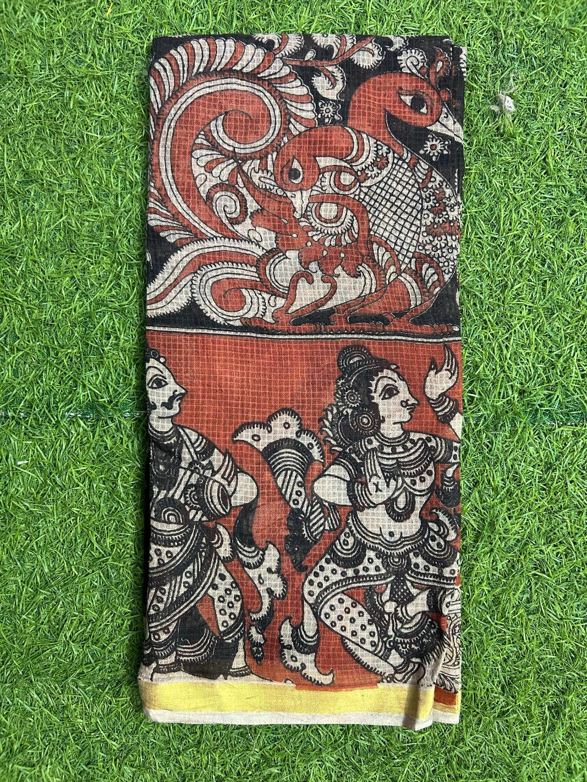 Kalamkari Kota Cotton Screen Printed Duppata-KKC-SCD-M070