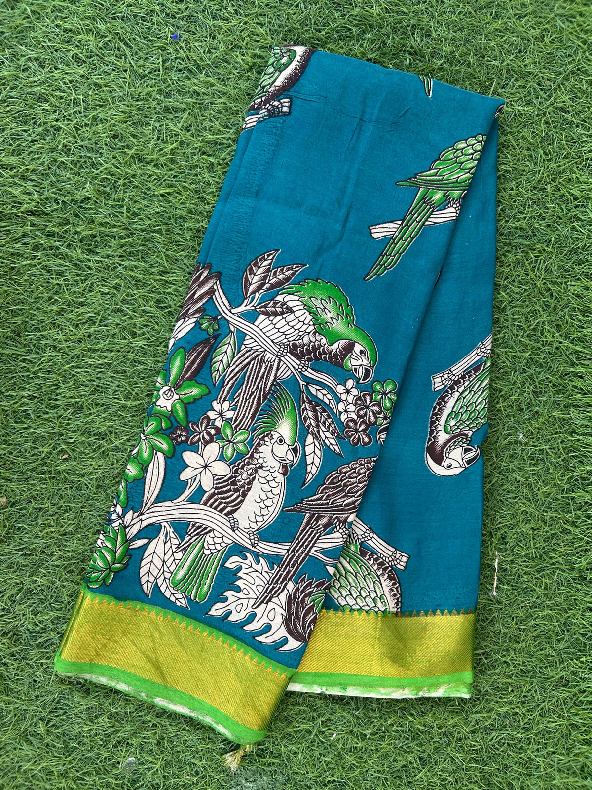 Kalamkari Chennuri Silk Nizam Border  Saree-KNB-SP-M367