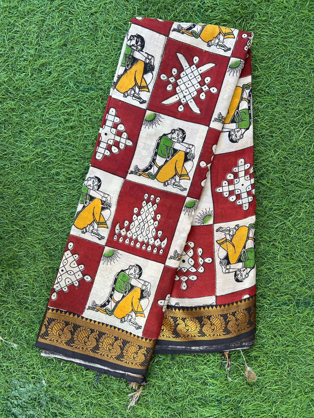 Kalamkari Chennuri Silk Nizam Border  Saree-KNB-SP-M372