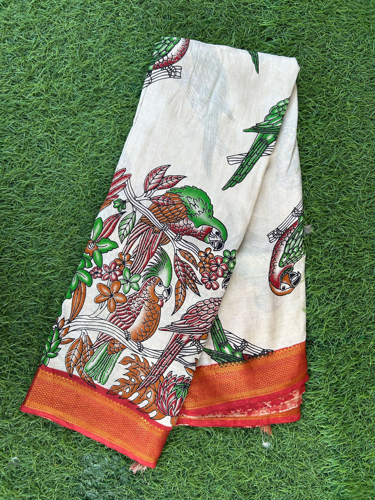 Kalamkari Chennuri Silk Nizam Border  Saree-KNB-SP-M364