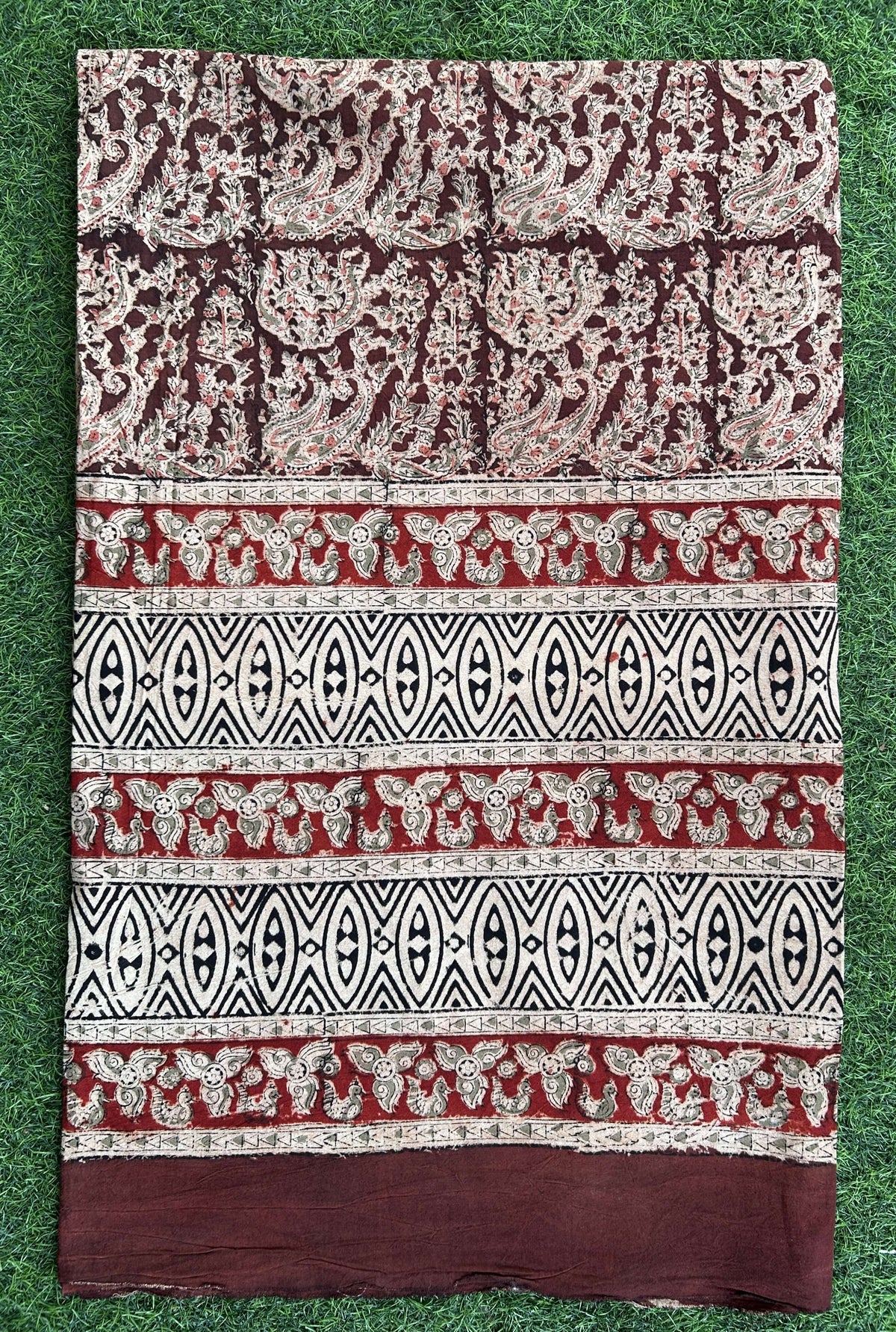 Kalamkari Block Printed Cotton Bed Sheets - KBS043(90*108)