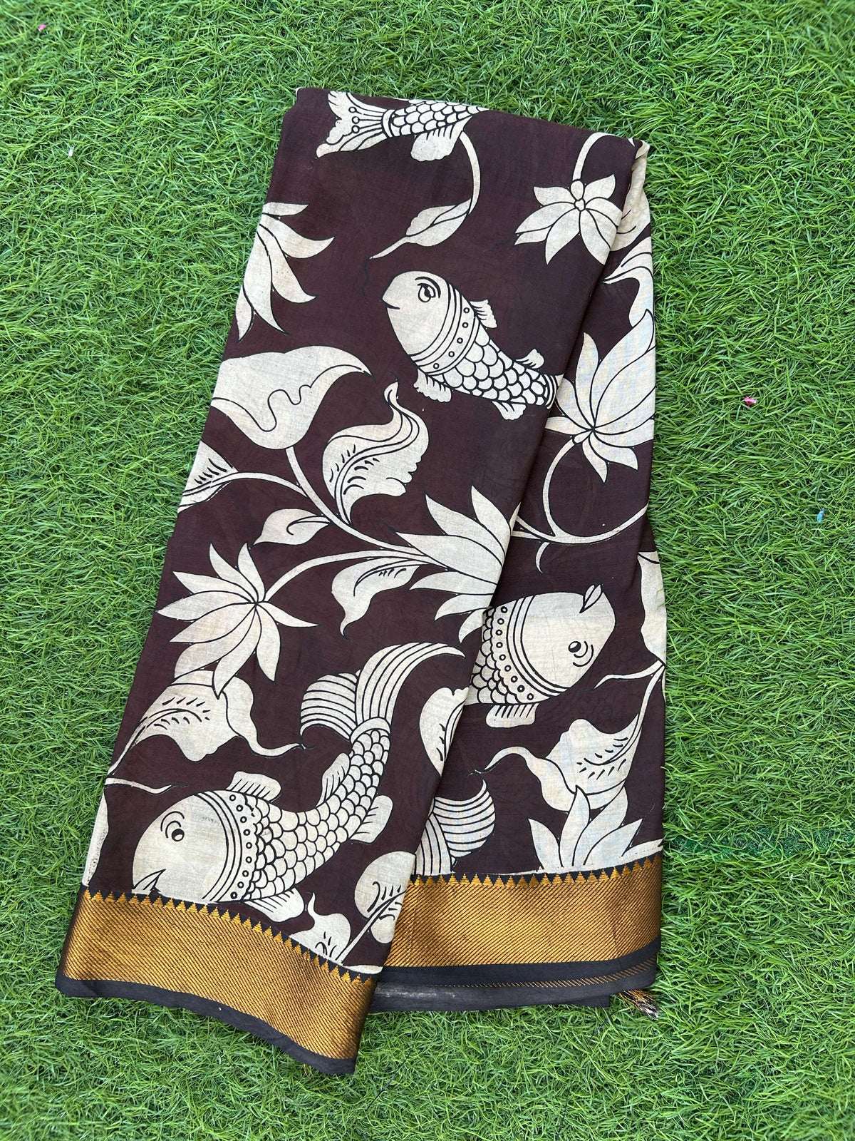 Kalamkari Chennuri Silk Nizam Border  Saree-KNB-SP-M379