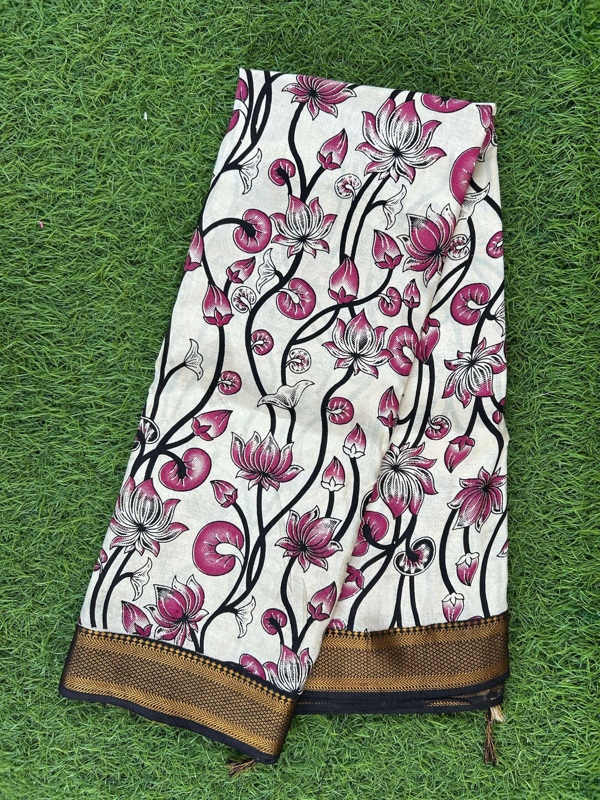 Kalamkari Chennuri Silk Nizam Border  Saree-KNB-SP-M381